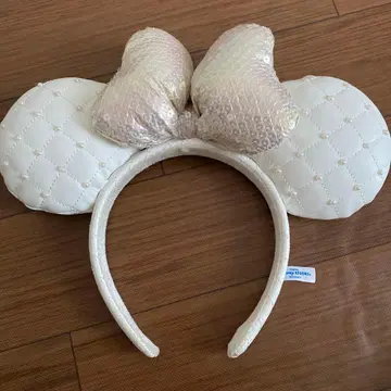 미키 귀 모양 머리띠 화이트