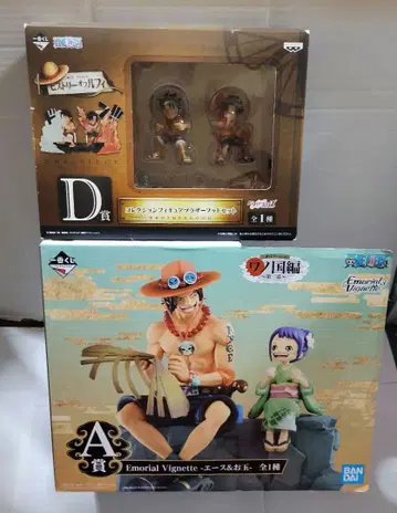 원피스 Emorial Vignette 에이스 & 국자 피규어
