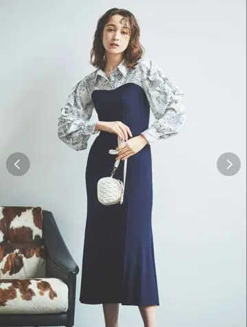 dazzlin 오픈 프릴 리브 원피스