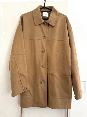 베이지 스웨이드풍 오버 사이즈 자켓 FREE 사이즈