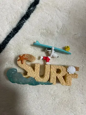 스누피 서핑보드 피규어