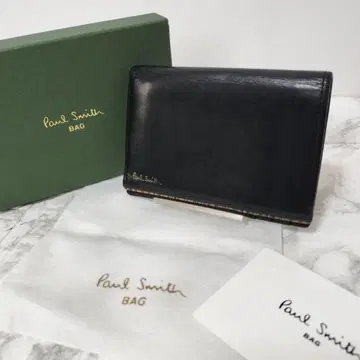 [새상품급] Paul Smith 명함지갑 블랙 가죽 카드 케이스