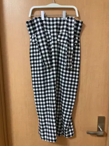 verybrain 하운드투스 체크 서스펜더 스커트