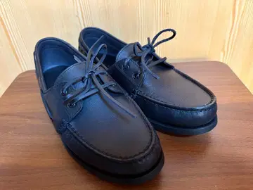 거의 새상품 REGAL 모카신 데크 슈즈 60FL 블랙 25.0cm