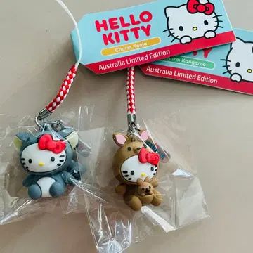 지역 한정 키티 호주 한정판 스트랩 코알라 캥거루 커플 세트