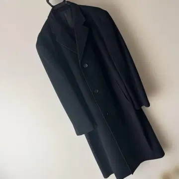 울 체스터 코트 블랙 LL