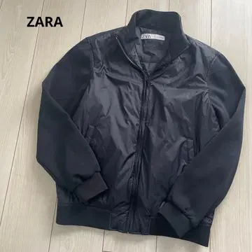 ZARA 점퍼 블루종 L~ 네이비 이소재 조합