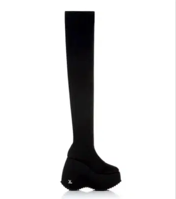 yello TOKYO BLACK PLATFORM LONG BOOTS