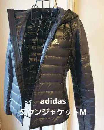adidas 후드 부착 다운 자켓 블랙 M 사이즈 새상품급