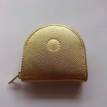 [ 미사용 새상품 ] 황궁 골드 동전 지갑 코인 케이스 국화 문양