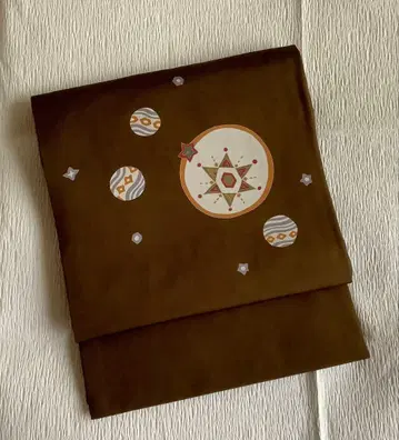 시오제 9촌 나고야 오비 짙은 브라운 계열