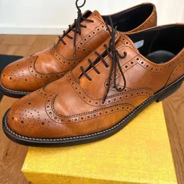 REGAL 리갈 브라운 가죽 윙 팁 비즈니스 슈즈