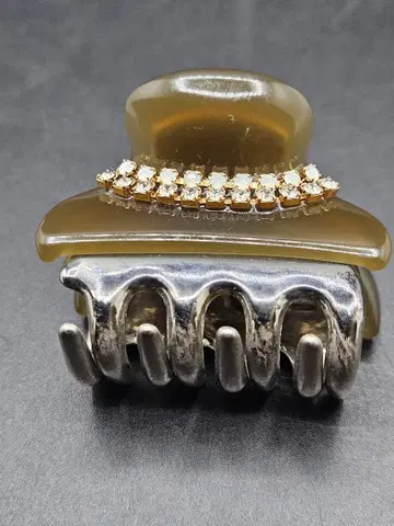 아카 acca 브라운 크리스탈 헤어 클립 미니 머리핀