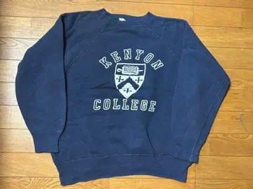 60s 칼리지 로고 맨투맨 네이비 빈티지