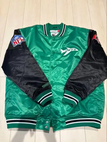 미첼앤네스 새틴 바시티 자켓 2XL 뉴욕 제츠 NFL