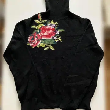 꽃무늬 스웨터 3L 블랙 DAMA 컬렉션