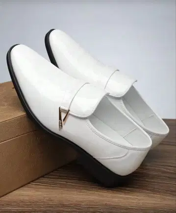 남성용 포멀 화이트 신발 27cm