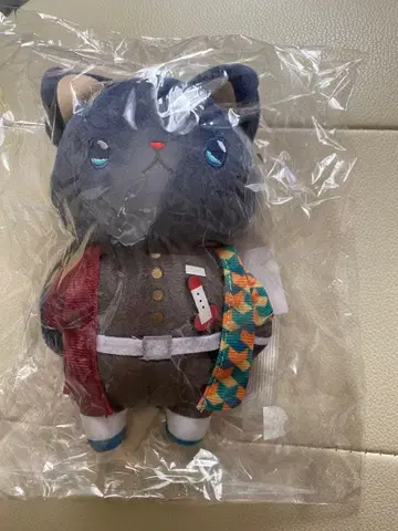 토미오카 기유 with cat 안대 부착 봉제 인형 귀멸의 칼날