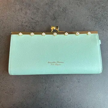 사만다 타바사 쁘띠 초이스 플라워 모티브 금 장지갑 민트