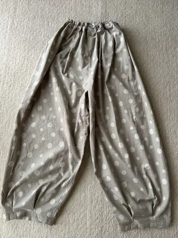 미니 코듀로이 그레이 도트 서커스 팬츠