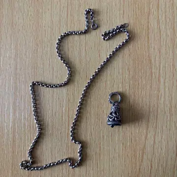 실버 벨 모양 펜던트 볼 체인 목걸이