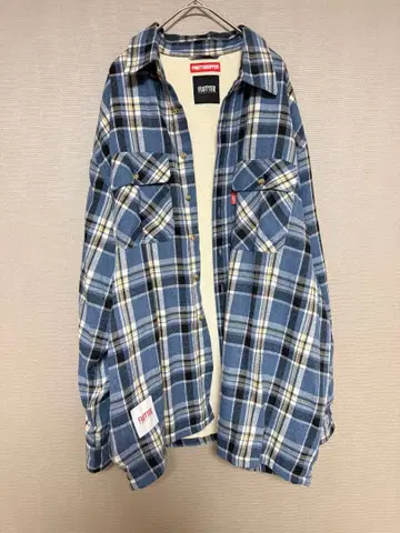 팬티 드로퍼 x 플래터 콜라보 체크 셔츠 L 사이즈