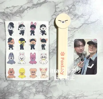 FoxINy 부채와 스티커 세트