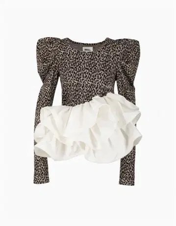 Bibiy. EFFIE PEPURAMU LEOPARD TOP