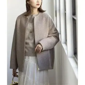 새상품 NOBLE 노블 MTR 컬러리스 지퍼 숏코트