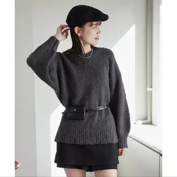 [ 새상품 ] mystic 차콜 그레이 오버 사이즈 니트 긴팔