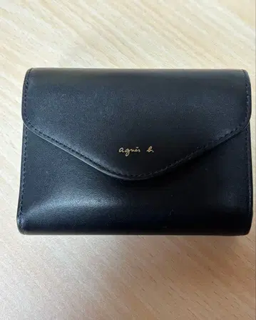 *agnes b. 에네스베 3단 폴더형 지갑 블랙
