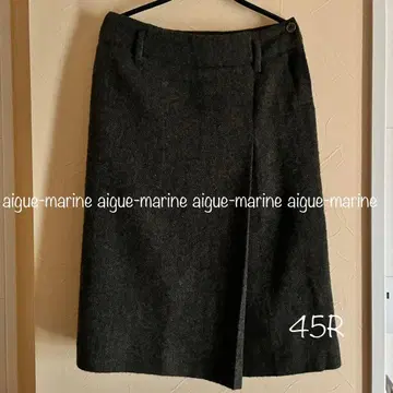 45R 헤링본 셰틀랜드 트위드 울 스커트