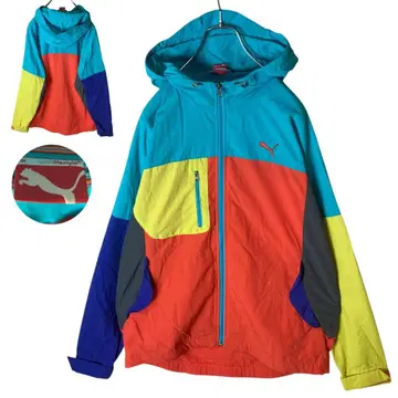 굿 디자인 구제 의류 PUMA 클레이지 패턴 나일론 자켓 루즈한 사이즈