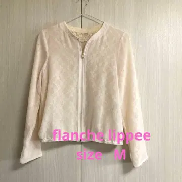 프랑슈리페 레이스 얇은 소재 자켓 M 내추럴