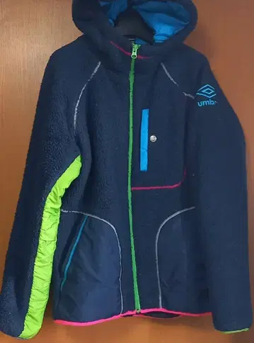 umbro 플리스 후드티 네이비