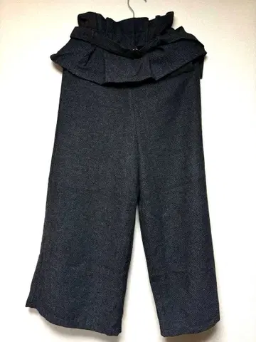 URBAN RESEARCH 프릴 장식 허리 와이드 팬츠 다크 그레이