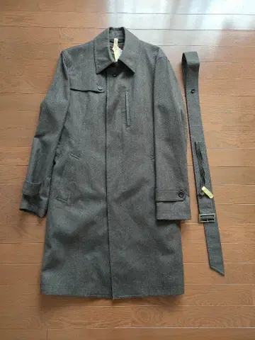 EPOCA 브라운 남성용 울 롱 코트 50(L 사이즈) 벨트 포함