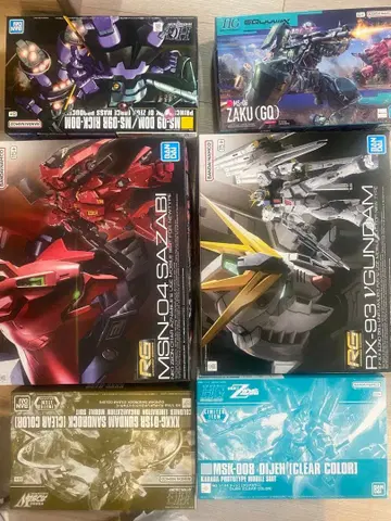 건담 프라모델 세트 6개