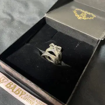 리본 실버 반지 BABY THE STARS SHINE BRIGHT