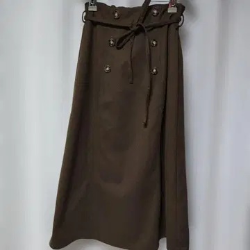 AURA ASHLEY 브라운 롱 스커트 38