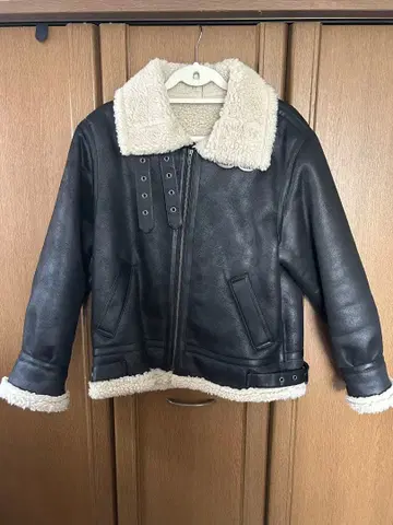 Ungrid 페이크 무스탕 보아 블루종 M 사이즈