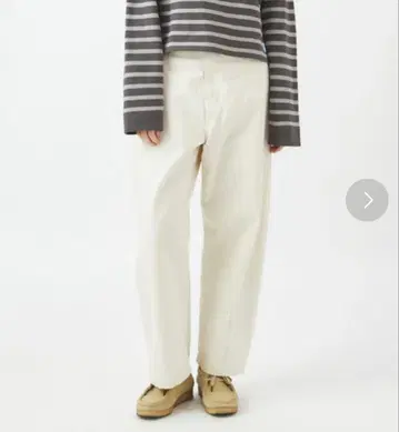 ORCIVAL 화이트 와이드 데님 팬츠