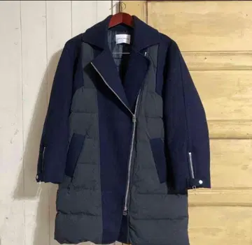 새상품급 캐시미어 코트 다운 코트 이소재 ISETAN