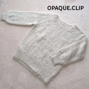 OPAQUE.CLIP 샤기 퍼풍 니트