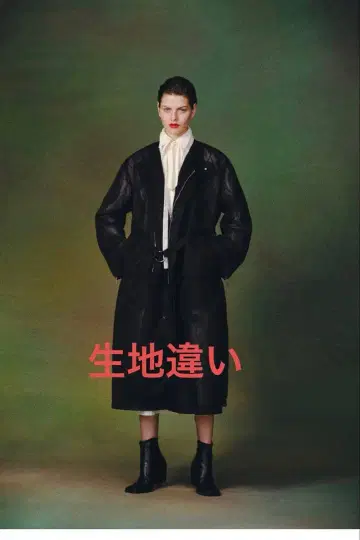 ujoh 우죠 롱 코트 비침 시스루 블랙