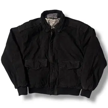 90s A-2 type 가죽 자켓 충전솜 스웨이드 천연 가죽