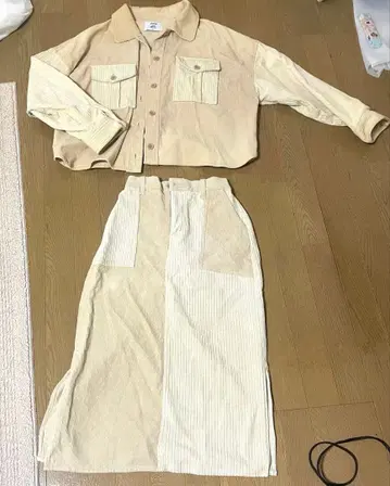 jouetie 베이지 코듀로이 셋업