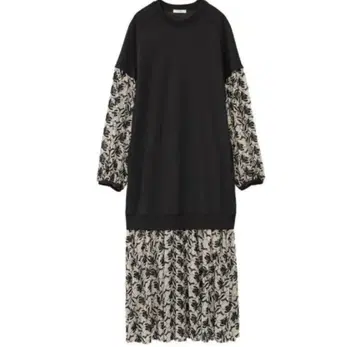 [ CLANE ] FLOWER LACE MIX ONE PIECE