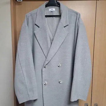 XL CTHY 비버 멜톤 롱 체스터 코트