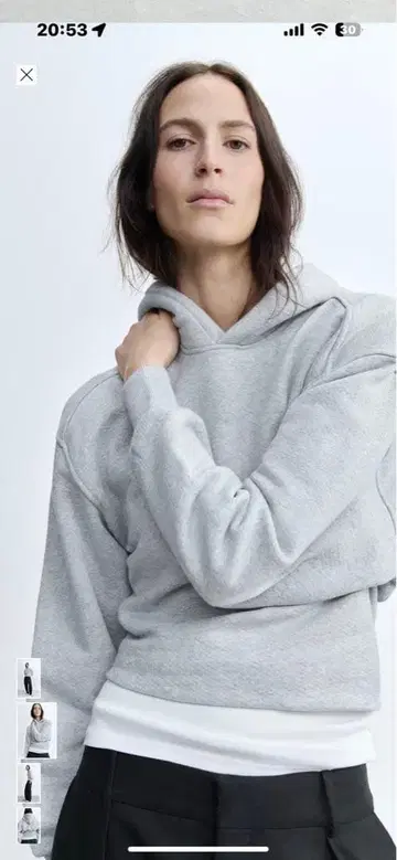 ZARA 헤비 웨이트 플리츠 맨투맨 L 미사용 새상품